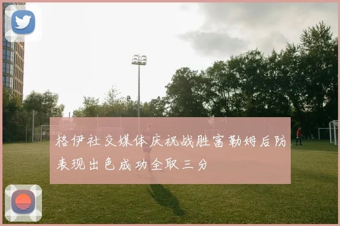 格伊社交媒体庆祝战胜富勒姆后防表现出色成功全取三分